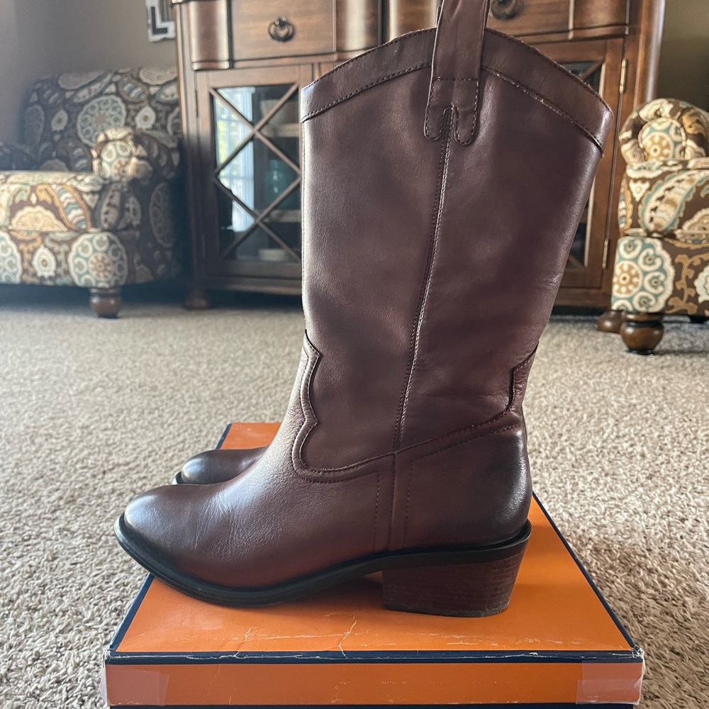 Arturo Chiang Brown Leather Women's Boots